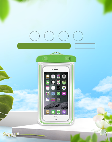 运动户外游泳装备手机防水袋海报背景