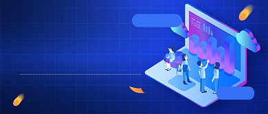 蓝色卡通理财小课堂公众号首图背景