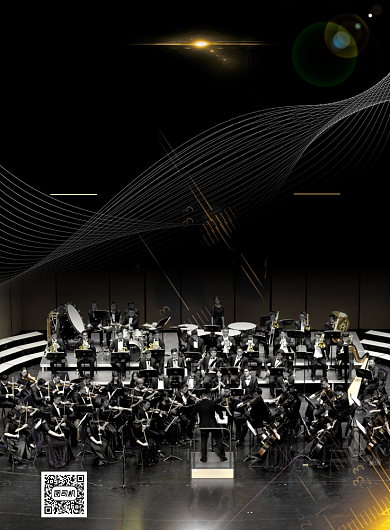 音乐演奏会大气印刷海报背景