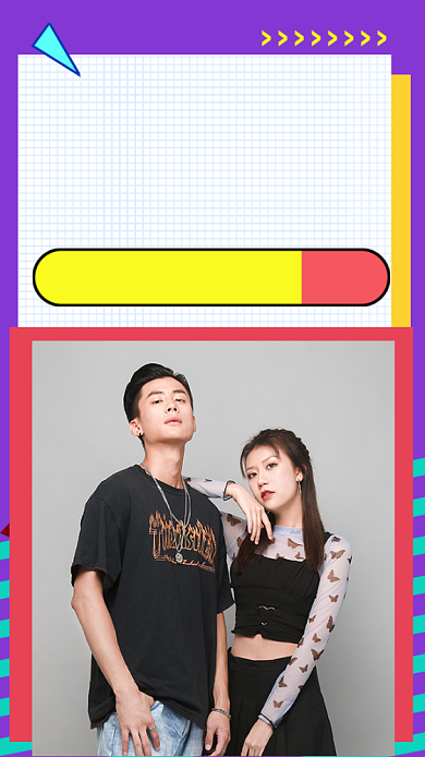 服装穿搭时尚潮流竖版视频封面背景