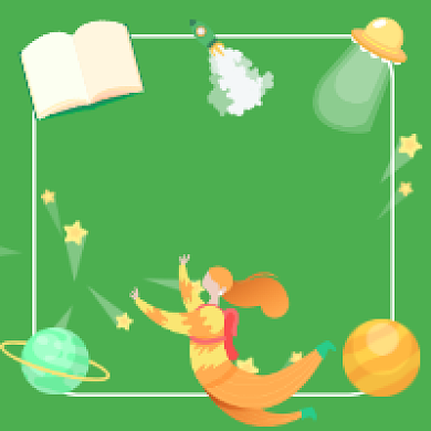 兴趣培训班招生绿色卡通插画公众号次图背景