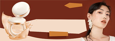 气垫粉底促销电商淘宝banner图背景