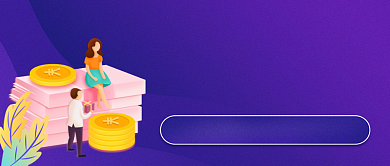 理财投资橙色金币公众号首图背景