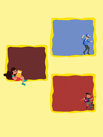 校园语录创意手绘拍照kt板背景