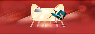 双十一红色喜庆促销预售预热热卖家具背景