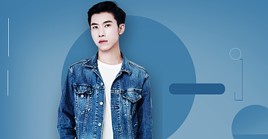 蓝色简约秋冬上新活动海报背景