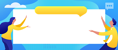 蓝色卡通企业内推招聘公众号首图背景