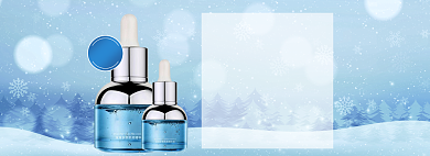 冬季上新美妆精华护肤品海报特惠背景