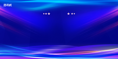 蓝色大气为梦想喝彩毕业典礼展板背景