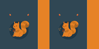 松鼠元素美味坚果手提袋包装设计背景