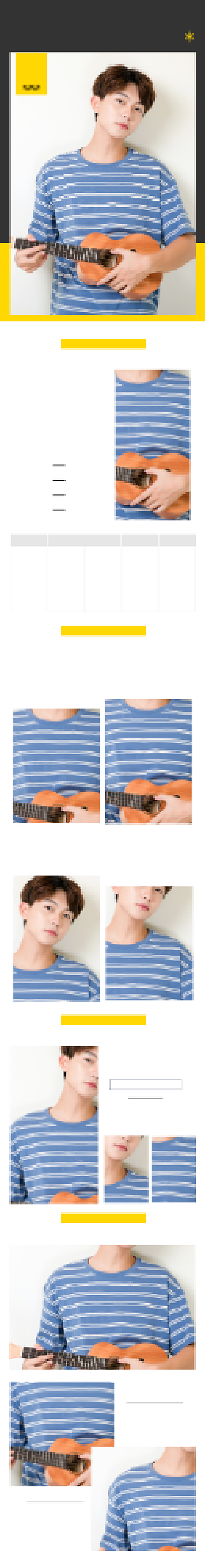 简约时尚黄色男装服饰详情页背景