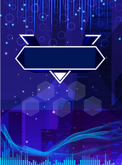 智能科技节蓝色宣传印刷海报背景