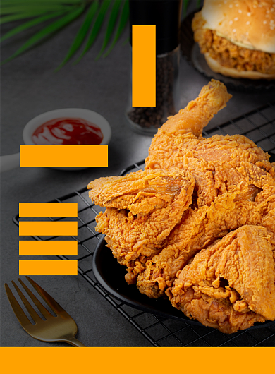 美味炸鸡美食促销宣传印刷海报背景