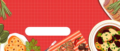 网红美食餐饮插画公众号首图背景