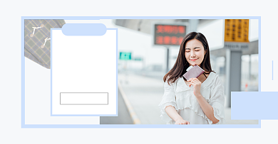 开学季女装上新淘宝电商横版海报图背景