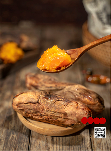 烤地瓜美食印刷海报背景