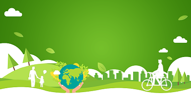 绿色剪纸风全国节能宣传周展板背景