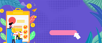 卡通科学理财新媒体首图背景