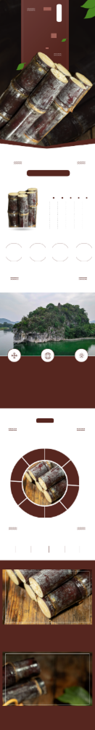 甘蔗水果食品详情页背景