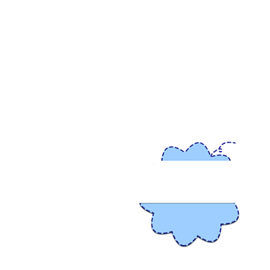 蓝色花瓣小清新校园风女装标签背景