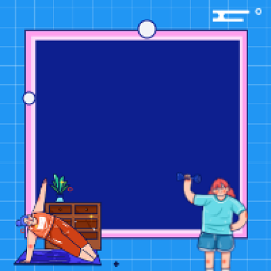 减肥必修课简约插画公众号次图背景