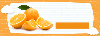 橙子水果生鲜促销banner背景