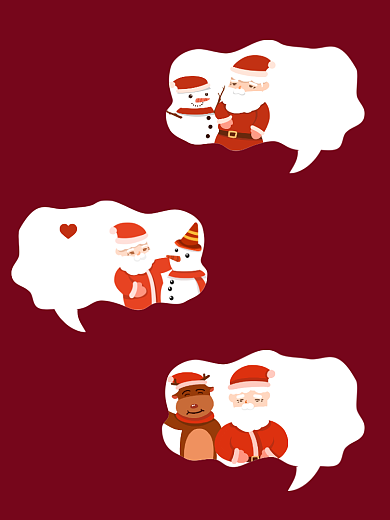 圣诞创意红色手持拍照KT板背景