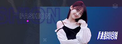 潮流女装上新服饰淘宝电商banner图背景
