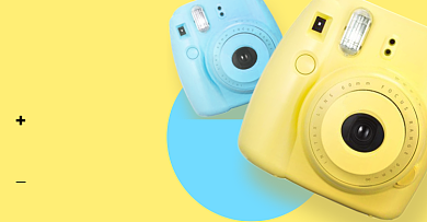 拍立得相机相纸照相优惠促销海报背景