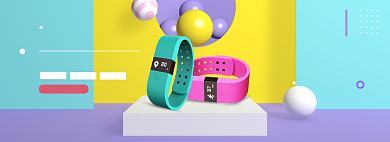 双十二运动手环电商全屏海报背景