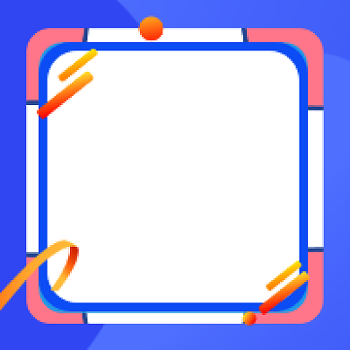 潮流穿搭蓝色几何公众号次图背景