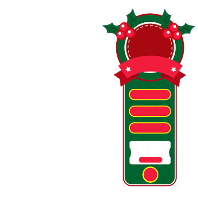 手绘风圣诞节导航直播图标背景