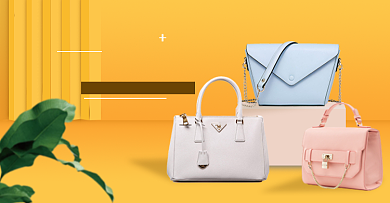 黄色女包上新秋冬新势力周活动海报背景