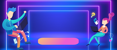 新品电子发布会卡通手绘公众号首图背景