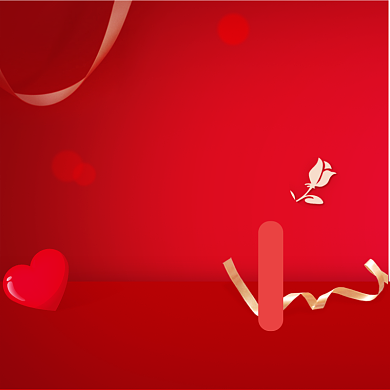 214红色天猫情人节化妆品女装鞋子包包主图背景