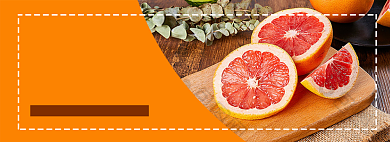 水果西柚柚子生鲜促销banner背景