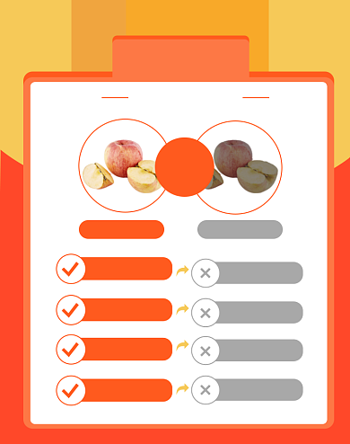 水果苹果VS对比淘宝电商竖版图背景