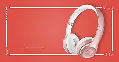 蓝牙无线耳机数码电子电商促销海报背景