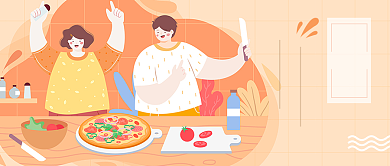 自制披萨公众号首图背景