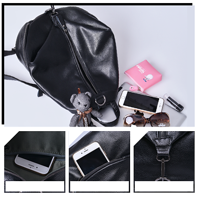 女式背包书包双肩包细节描述简约主图背景