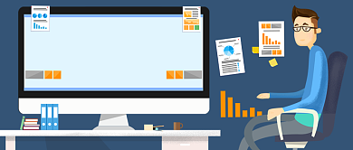 金融分析师手绘卡通公众号首图背景