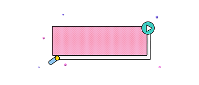 美容攻略粉色清新几何公众号logo背景
