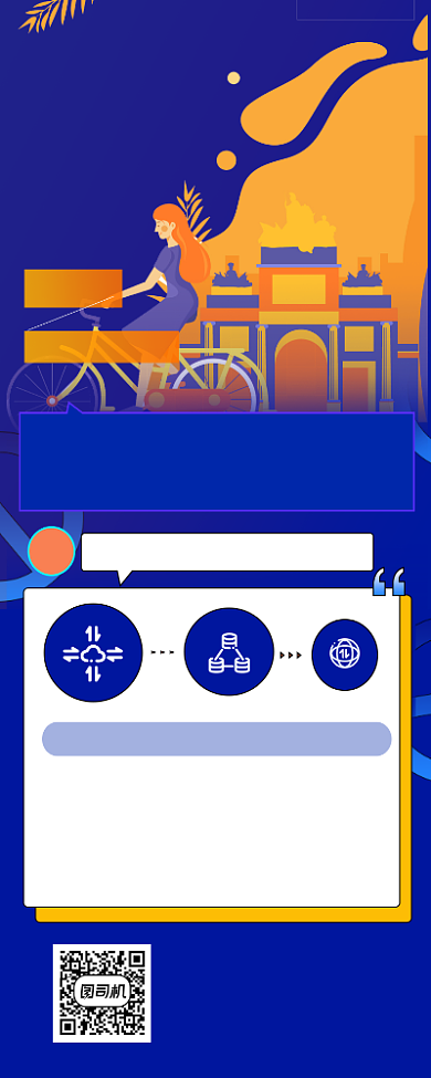 自媒体推广活动蓝色科技手机长图背景