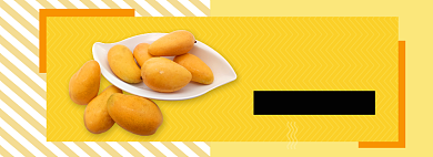 秋季芒果水果促销banner背景