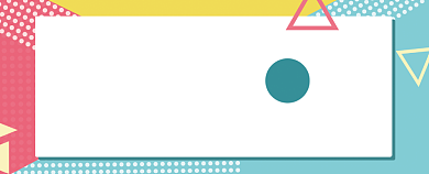 黄蓝撞色孟菲斯几何波点代金券背景