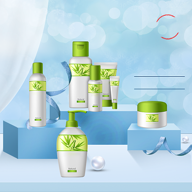 38女王节聚划算节日美妆护肤水乳主图背景