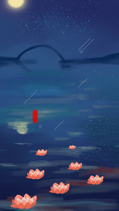 寒衣节蓝色卡通文章配图背景