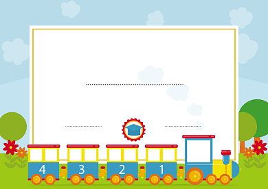 小学生可爱幼儿园毕业证书背景