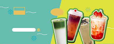 奶茶外卖美团店招图背景