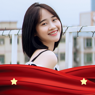 我爱祖国国庆简约微信国庆头像背景